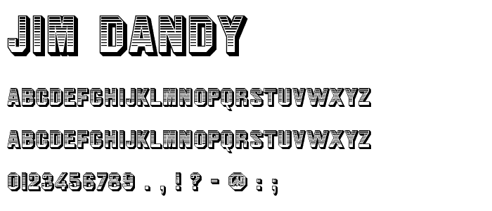 Jim Dandy font